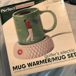 Perfect Solutions Golfer's Mug Warmer and Mug Set NIB